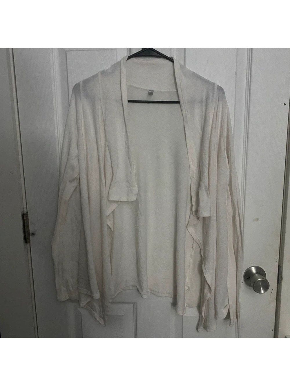 Cream open cardigan womens M